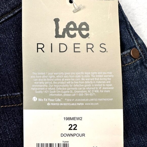 Lee Riders Mid Rise Capri Jeans - Size 22M - NWT - Picture 7 of 7